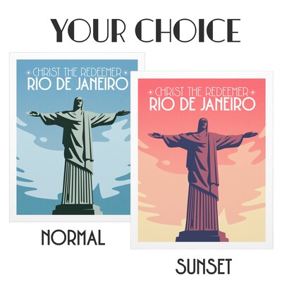 Christ the Redeemer Rio De Janeiro Premium Matte Travel Poster - image1